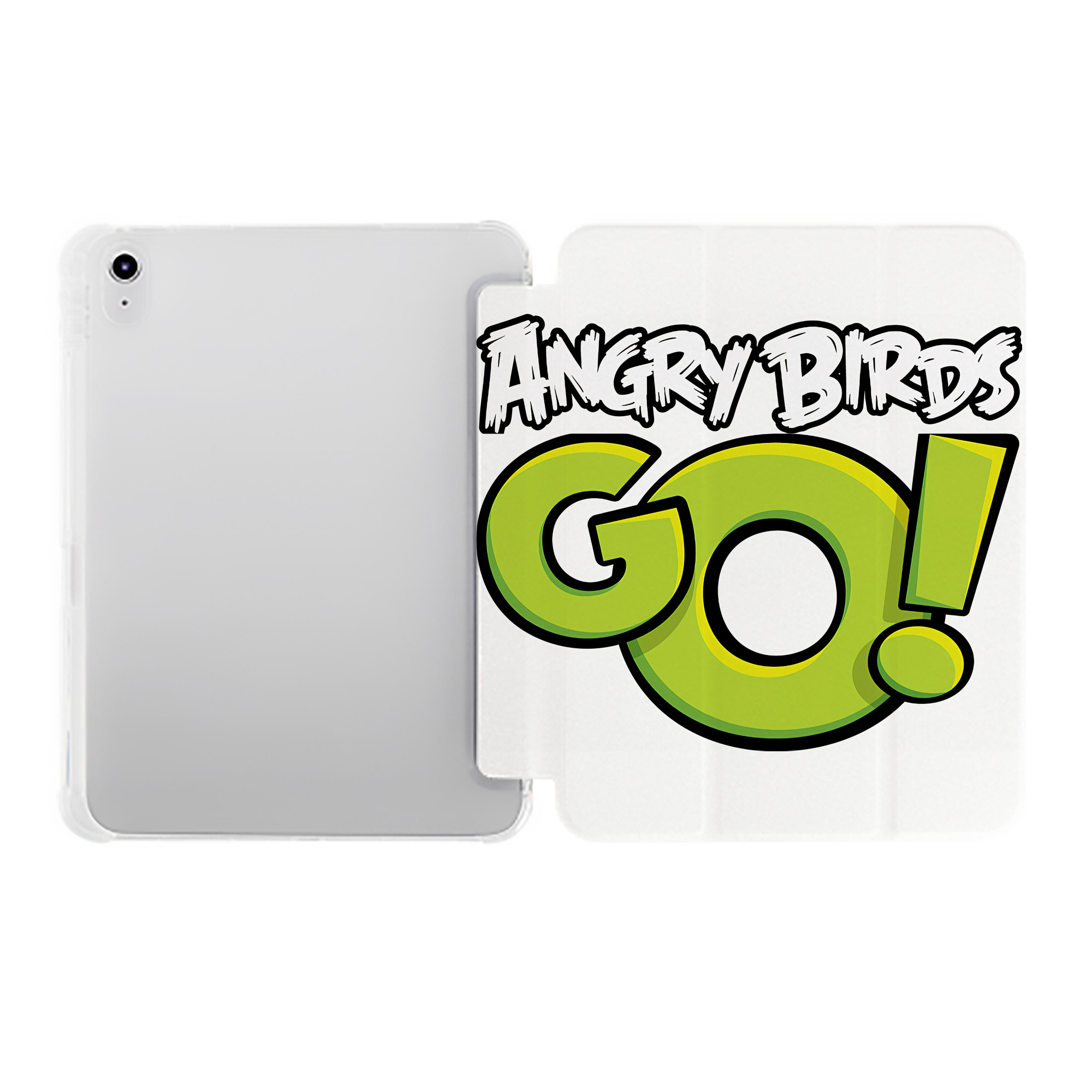 （画像用） Angry Birds アングリーバード IPad ケース ペン収納付き 三つ折りスタンド PUレザー×シリコン 対応機種9.5/10.5/10.9インチ